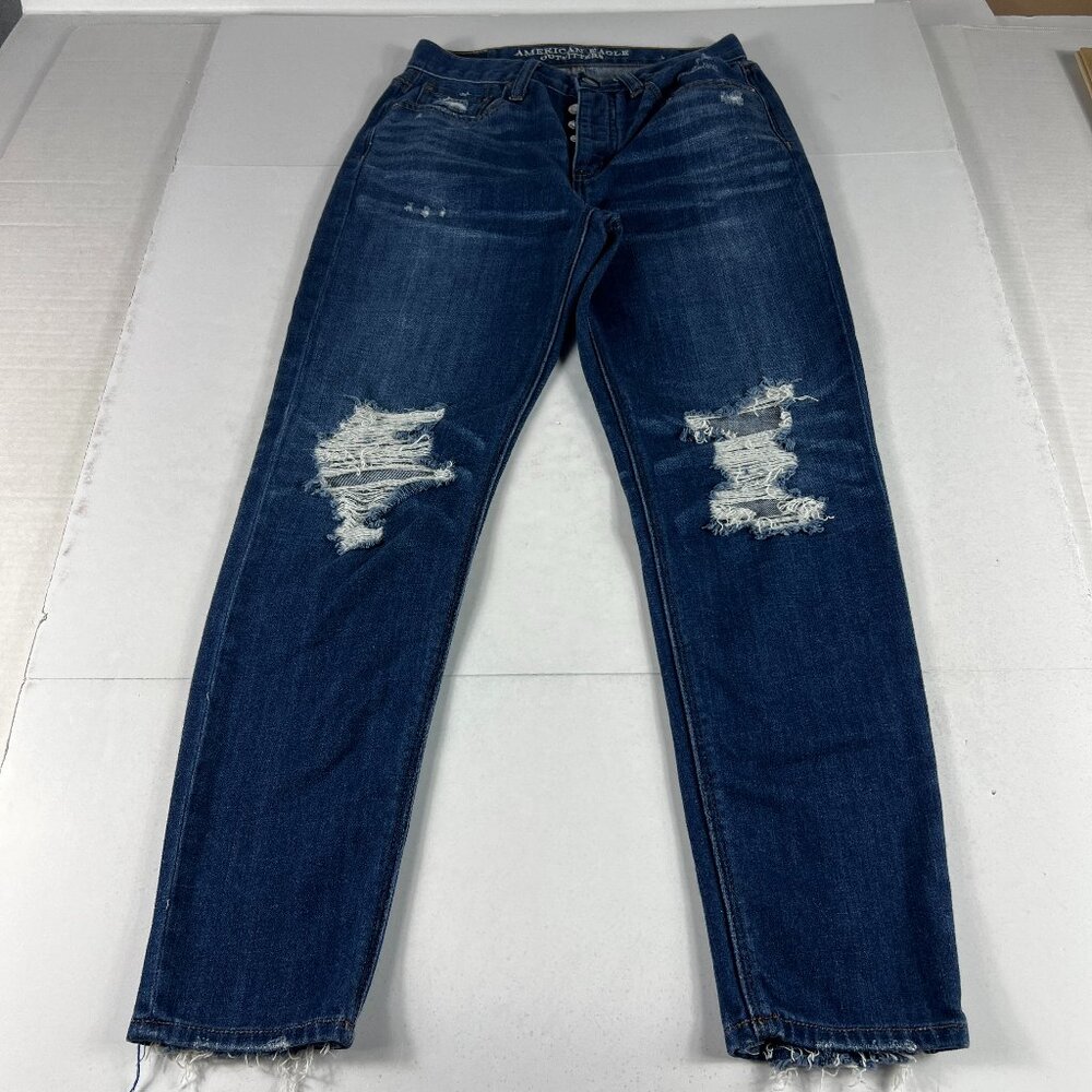 American Eagle Jeans Womens 26x26* Hi Rise Vintage Skinny Dark Blue Denim Tag 0R